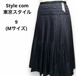 スタイルコム(Style com)のスタイルコム プリーツスカート ネオモード Y2K レザーライク スカート 黒(ひざ丈スカート)