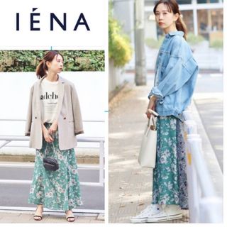 イエナ(IENA)のIENA イエナ　Deveaux フラワープリントスカート　38(ロングスカート)