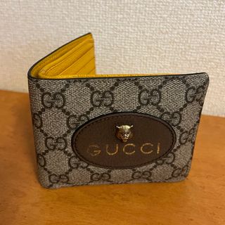 グッチ(Gucci)のGUCCI ネオ ヴィンテージGGスプリーム(PVC / レザー）タイガーヘッド(折り財布)