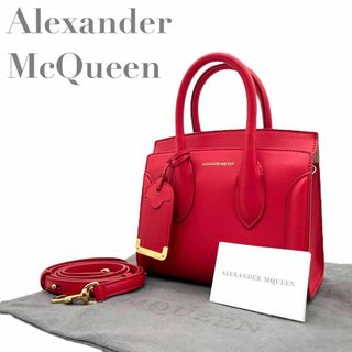 アレキサンダーマックイーン(Alexander McQueen)の美品 アレキサンダーマックィーン ヒロイン 赤 ハンドバッグ 2way A ミニ(ハンドバッグ)