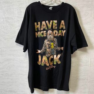 ダックダイナスティ　オーバーサイズ2ＸＬ　黒ブラック　半袖Tシャツ　メンズ古着(Tシャツ/カットソー(半袖/袖なし))