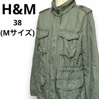 エイチアンドエム(H&M)のエイチ&エム モッズコート ミリタリーコート ドローコード付 コート ジャケット(モッズコート)