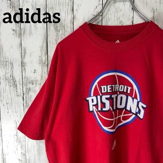 アディダス(adidas)のadidas USA古着 NBA デトロイトピストンズ Tシャツ L 赤 メンズ(Tシャツ/カットソー(半袖/袖なし))