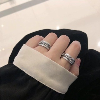 【売れてます】ユニセックス 指輪 シルバー リング 韓国 レディース(リング(指輪))