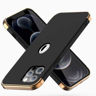 【色:ブラック】iPhone13 Pro Max ケース, 3 in 1ウルトラ(その他)