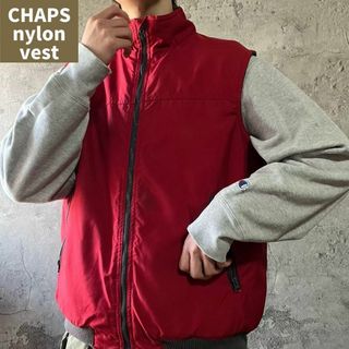 チャップス(CHAPS)の90s CHAPS チャップス ナイロンベスト フリース裏地 ゆるダボ 古着 L(ベスト)