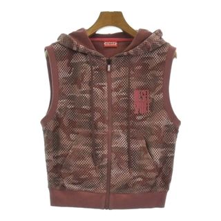 ディーゼル(DIESEL)のDIESEL ディーゼル パーカー -(M位) ピンク系x茶系(総柄) 【古着】【中古】(パーカー)