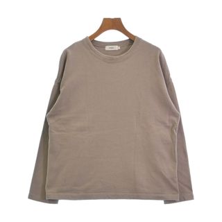 リネン(RINEN)のRINEN リネン Tシャツ・カットソー 1(S位) グレーベージュ 【古着】【中古】(カットソー(半袖/袖なし))