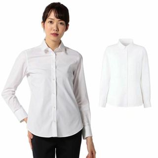 事務服 ブラウス シャツ レディース ワイシャツ 秋 冬 スキッパーシャツ レデ(その他)