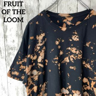 フルーツオブザルーム(FRUIT OF THE LOOM)のフルーツオブザルーム USA古着 総柄 Tシャツ L 黒 メンズ(Tシャツ/カットソー(半袖/袖なし))