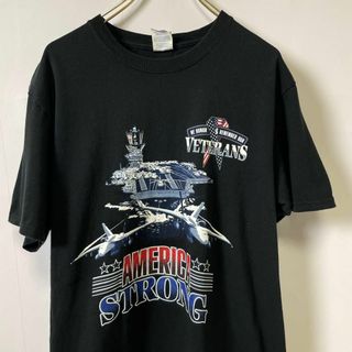 USNAVY　USAF　半袖Ｔシャツ　100％コットン　サイズM両面プリントロゴ(Tシャツ/カットソー(半袖/袖なし))