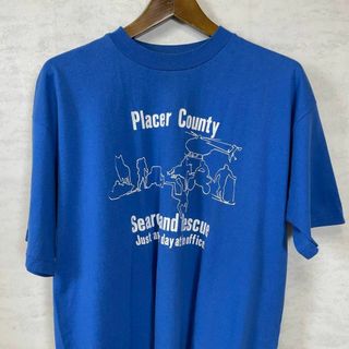 半袖Ｔシャツ　サイズＸＬ　シングルステッチ　メイドインUSA　青ブルーメンズ古着(Tシャツ/カットソー(半袖/袖なし))