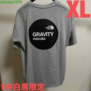 ザノースフェイス(THE NORTH FACE)のノースフェイス 白馬限定 Tシャツ【XL】GRAVITY HAKUBA グレー(Tシャツ/カットソー(半袖/袖なし))