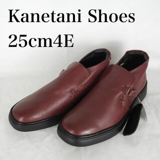 Kanetani Shoes*レザースニーカー25cm4E*ボルドー*M5487(スリッポン/モカシン)