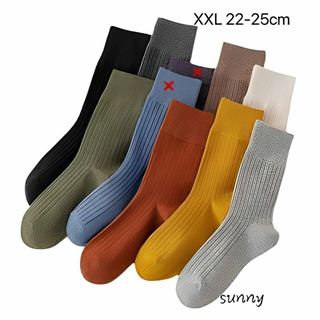 1090XXL-2 レディース　靴下　選べる4足(22-25)ソックス　シンプル(ソックス)