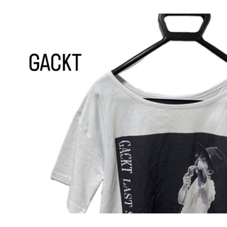 【GACKT】　ガクト　Tシャツ　ラストツアー　白色　ビックロゴ　Lサイズ(Tシャツ/カットソー(半袖/袖なし))