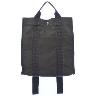 エルメス(Hermes)のHERMES エルメス バックパック・リュック MM 黒xグレー 【古着】【中古】(リュック/バックパック)