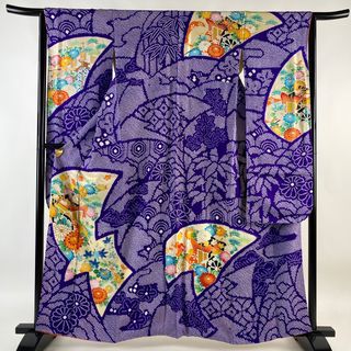 振袖 身丈160cm 裄丈64.5cm 正絹 優品 【中古】(着物)