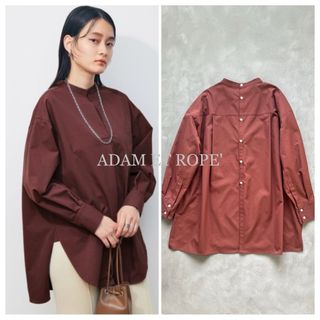 アダムエロペ(AER ADAM ET ROPE)のADAM ET ROPE' バックオープンバンドカラーシャツ Free(シャツ/ブラウス(長袖/七分))