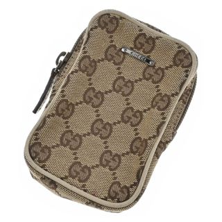 グッチ(Gucci)のGUCCI グッチ ポーチ - ベージュx茶(総柄) 【古着】【中古】(ポーチ)