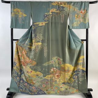 訪問着 身丈166cm 裄丈67cm 正絹 名品 【中古】(着物)