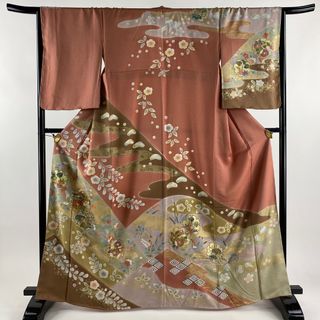 訪問着 身丈163.5cm 裄丈66cm 正絹 名品 【中古】(着物)