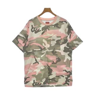 シュプリーム(Supreme)のSupreme Tシャツ・カットソー L ピンクx白xカーキ等(迷彩) 【古着】【中古】(Tシャツ/カットソー(半袖/袖なし))