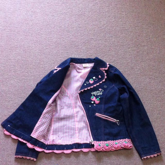 mezzo piano(メゾピアノ)のmezzo piano デニムジャケット キッズ/ベビー/マタニティのキッズ服女の子用(90cm~)(その他)の商品写真