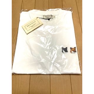 メゾンキツネ(MAISON KITSUNE')の14 M メゾンキツネ　ダブルフォックス　半袖Tシャツ　白(Tシャツ(半袖/袖なし))