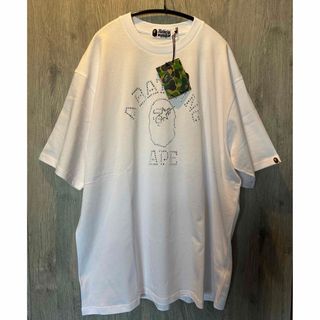 アベイシングエイプ(A BATHING APE)の新品 アベイシングエイプ RHINESTONE COLLEGE RELAXED(Tシャツ/カットソー(半袖/袖なし))