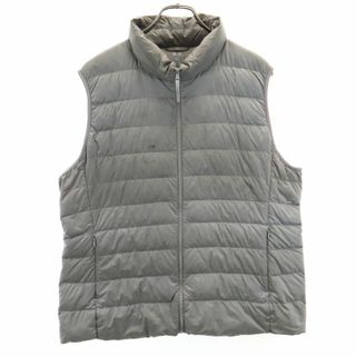 ユニクロ(UNIQLO)のユニクロ ビッグサイズ ウルトラライト ダウンベスト 3XL グレー UNIQLO +J レディース(ダウンベスト)