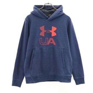 アンダーアーマー(UNDER ARMOUR)のアンダーアーマー 長袖 スウェットパーカー M ネイビー UNDER ARMOUR プルオーバー 裏起毛 メンズ(パーカー)