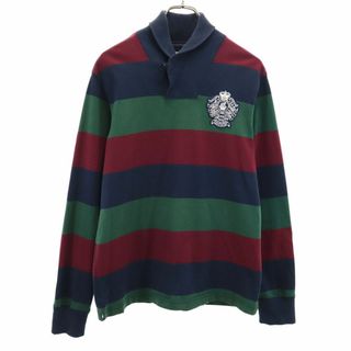 ラグビーラルフローレン ボーダー 長袖 ポロシャツ M RUGBY RALPH LAUREN メンズ(ポロシャツ)