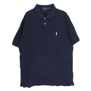 ポロラルフローレン(POLO RALPH LAUREN)のPOLO RALPH LAUREN ポロ・ラルフローレン クラシックフィット 刺繍 ロゴ 半袖 ポロシャツ ネイビー系 XL【中古】(ポロシャツ)