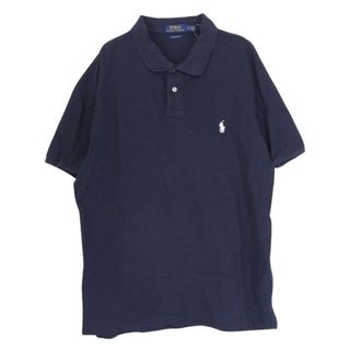 ポロラルフローレン(POLO RALPH LAUREN)のPOLO RALPH LAUREN ポロ・ラルフローレン クラシックフィット 刺繍 ロゴ 半袖 ポロシャツ ネイビー系 XL【中古】(ポロシャツ)