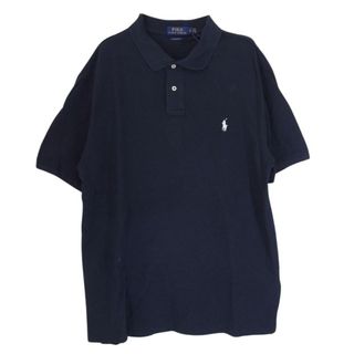 ポロラルフローレン(POLO RALPH LAUREN)のPOLO RALPH LAUREN ポロ・ラルフローレン クラシックフィット 刺繍 ロゴ 半袖 ポロシャツ ネイビー系 XL【中古】(ポロシャツ)