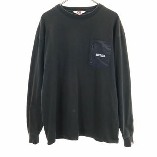 ベンデイビス(BEN DAVIS)のベンデイビス 長袖 Tシャツ XL ブラック BEN DAVIS ロンT ポケT メンズ(Tシャツ/カットソー(七分/長袖))