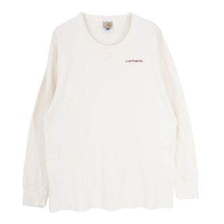 カーハート(carhartt)のCarhartt カーハート ロゴ 刺繍 サーマル 長袖 Tシャツ オフホワイト系 XL【中古】(シャツ)