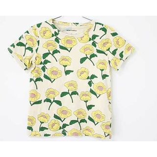 【夏物 新入荷!】〓ミニロディーニ/mini rodini〓116-122cm 半袖Tシャツ/半袖カットソー 黄×ベージュ【中古】 子供服 キッズ kids 女の子 男の子 夏 tops 406042(Tシャツ/カットソー)