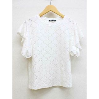 ザラ(ZARA)の【夏物 新入荷】■ZARA/ザラ■レース半袖カットソー/半袖 ホワイト/白 レディース S【中古】夏 925042(Tシャツ(半袖/袖なし))