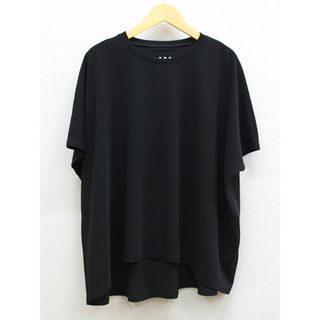 スリードッツ(three dots)の【夏物 新入荷】★three dots/スリードッツ★プレイフルアウトフィットドルマンルーズTシャツ/おしゃれ/カジュアル/シンプル/トップス/カットソー/半袖 ブラック/黒 レディース XS【中古】夏 135042(Tシャツ(半袖/袖なし))