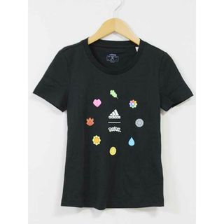 アディダス(adidas)の【夏物 新入荷】新品未使用品☆adidas/アディダス☆ポケモンプリントTシャツ/カットソー/Tシャツ/半袖 ブラック/黒 レディース XS 夏 406042(Tシャツ(半袖/袖なし))