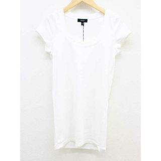 セオリー(theory)の【夏物 新入荷】‡theory /セオリー‡JUIN/カットソー/Tシャツ/タグ付き/半袖 ホワイト/白 レディース  S【中古】 夏 825042(Tシャツ(半袖/袖なし))