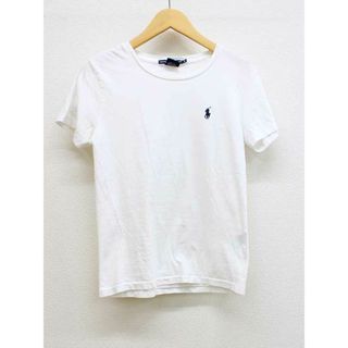 【夏物 新入荷】■POLO RALPH LAUREN/ポロラルフローレン■ロゴ刺繍カットソー/半袖 ホワイト/白 レディース M【中古】夏 925042(Tシャツ(半袖/袖なし))