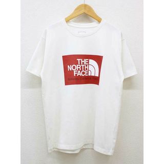 ザノースフェイス(THE NORTH FACE)の【夏物 新入荷】★THE NORTH FACE/ザノースフェイス★NTW32155/ショートスリーブカリフォルニアロゴティー/カジュアル/シンプル/スポーツ/トップス/カットソー/Tシャツ/半袖 ホワイト×レッド/白×赤 レディース L【中古】夏 925042(Tシャツ(半袖/袖なし))