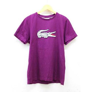 ラコステ(LACOSTE)の【夏物 新入荷】★LACOSTE/ラコステ★ロゴ刺繍Tシャツ/カジュアル/シンプル/スポーツ/トップス/カットソー/Tシャツ/半袖 パープル/紫 レディース 3【中古】夏 925042(Tシャツ(半袖/袖なし))