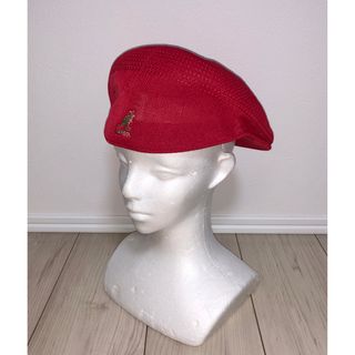 カンゴール(KANGOL)のXL 美品 KANGOL ハンチングキャップ レッド 赤 カンゴール ベレー帽(ハンチング/ベレー帽)