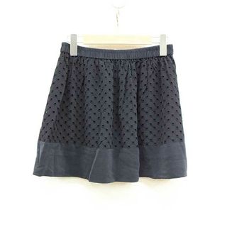 【夏物 新入荷】★athe vanessabruno/アテヴァネッサブリューノ★シルクミニスカート/かわいい/ウエストゴム/シンプル/スカート/ミニ丈 ブラック/黒 レディース【中古】夏 035042(その他)