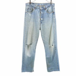 リーバイス(Levi's)のリーバイス 90s 501 USA製 ストレートデニムパンツ w34 Levi's ボタンフライ カットオフ ジーパン メンズ(デニム/ジーンズ)