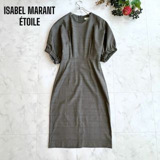 イザベルマラン(Isabel Marant)の極美品　イザベルマランエトワール　ワンピース　ボリュームスリーブタックワンピース(ひざ丈ワンピース)